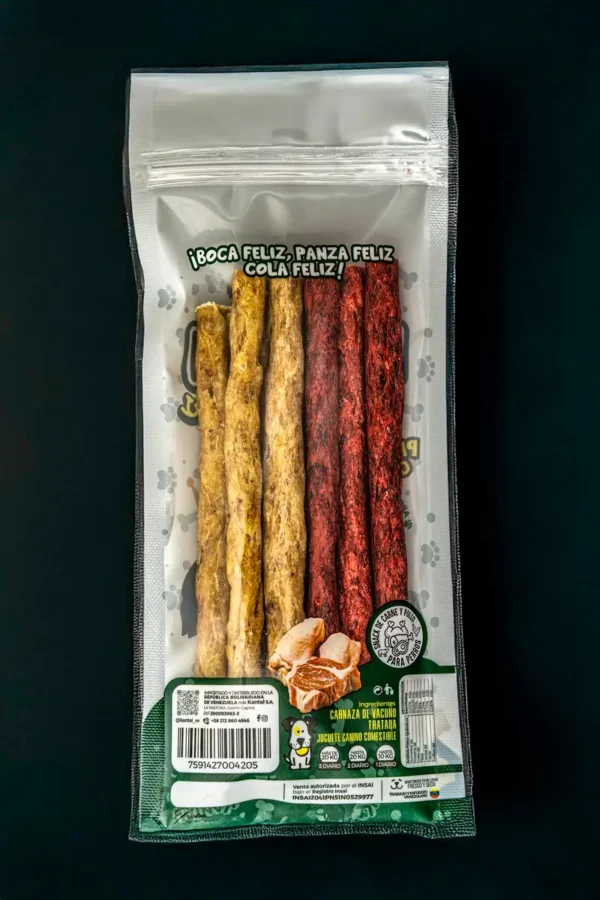Palitos Finos de Carnaza Doguilicious Sabor Carne y Pollo (6 Unidades / 60g) - Imagen 2