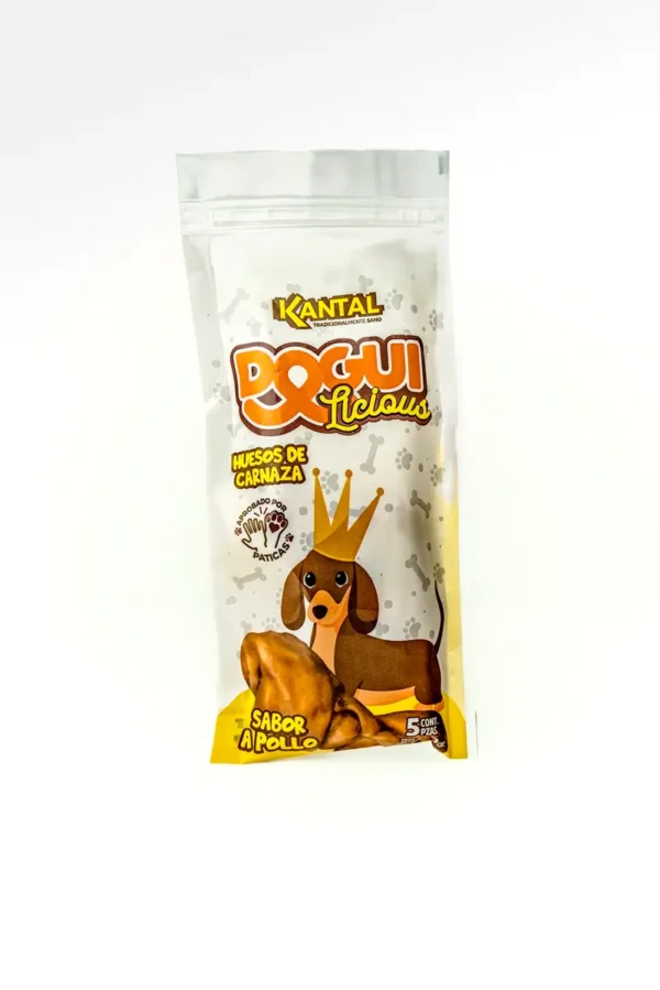 Huesos de Carnaza Doguilicious Sabor a Pollo Kantal (5 Unidades) - Imagen 1